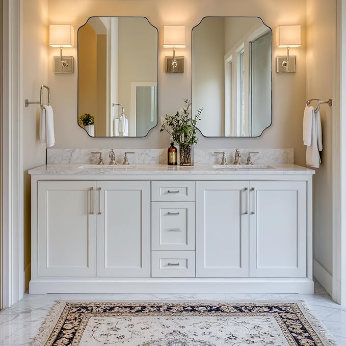 ANDY STAR Chrome Bathroom Mirror, 24x36 Inch Polished Chrome Rectangle Mirror - Image 3