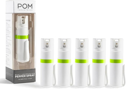 POM Pepper Spray Pocket Clip, Quick Flip Top Safety, Maximum Strength OC Formula by POMIndustries