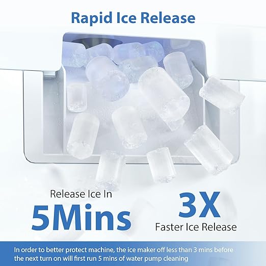 Aeitto Nugget Ice Maker Countertop, Rapid Ice Release in 5 Mins, Large Capacity - Image 5