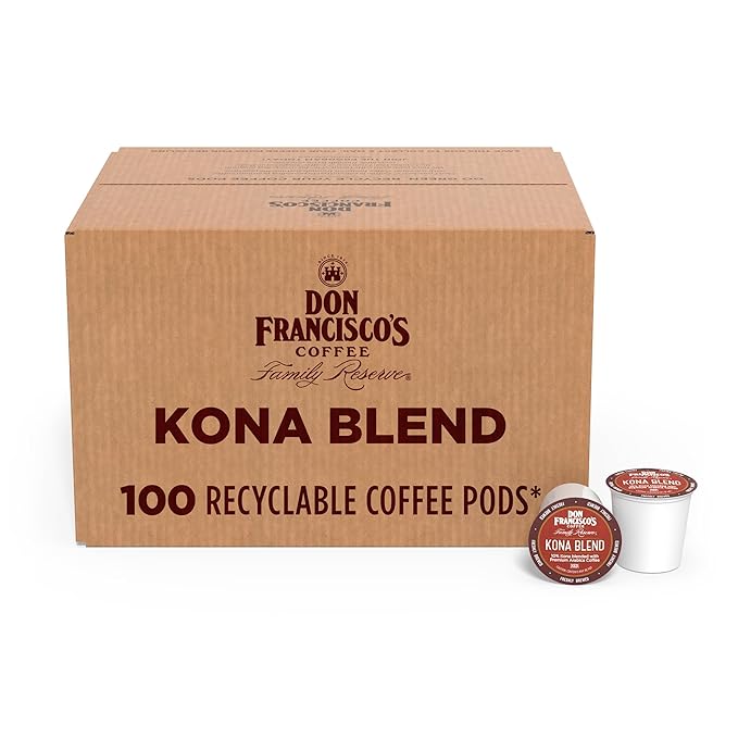 Don Francisco's Kona Blend Coffee Pods, Medium Roast, Compatible by DonFranciscosCoffee