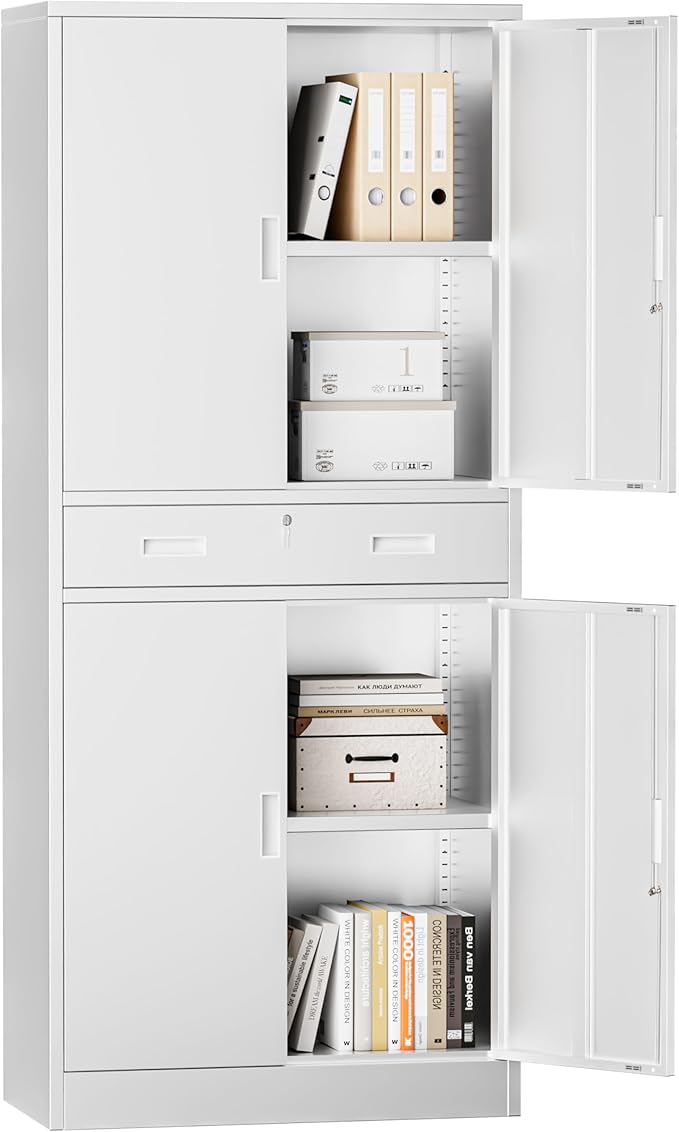 Metal Storage with 1 Drawer, Steel Storage File Cabinet by TaskStorz