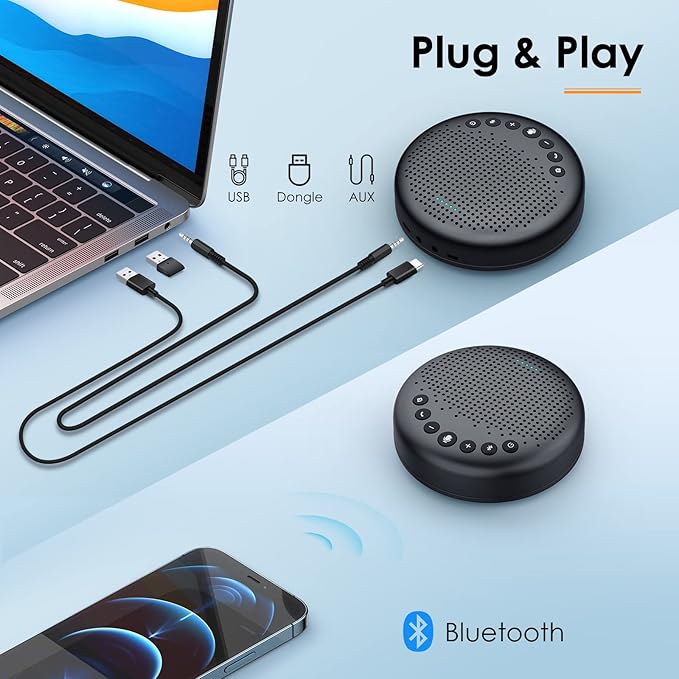 EMEET Conference Speaker and Microphone Luna 360° Voice Pickup w/Noise - Image 7