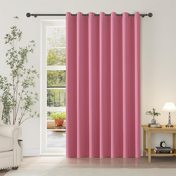 ChrisDowa Room Divider Curtain 96 Inches Long, Wide Blackout Sliding Door by ChrisDowa