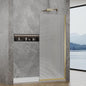 36"x76" Fixed Glass Shower Door, Square Pattern Textured Privacy 5/16" Thick by YTSAHSTT