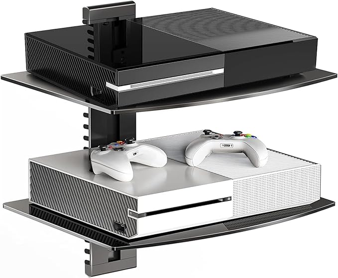 Suptek Glass Floating Shelves, TV Wall Mount by suptek