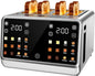 4 Slice Toaster Wide Slot– Dual Digital TouchScreen & Independent Control Panel by Foyoconven