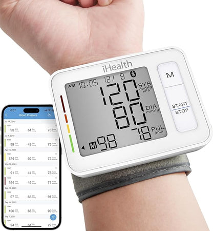 iHealth Push Wrist Blood Pressure Monitor, Digital Bluetooth Blood Pressure by iHealth