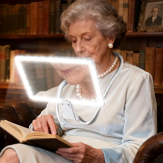5X Neck Magnifying Glass with Light, Magnifier with Light Hands Free, Full Book by Unknown