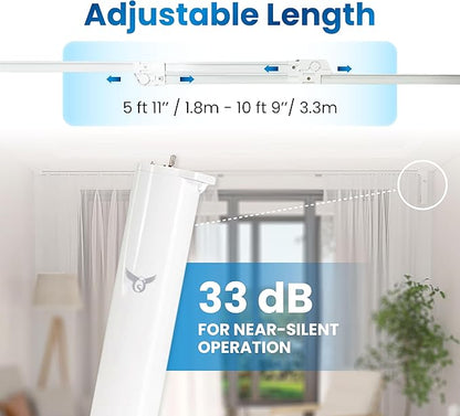 Osprey Smart Curtain Track, Single-Piece Motorized Rod, Adjustable Length - Image 4