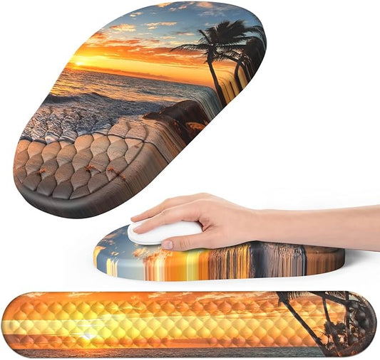 Ergonomic Mouse Pad and Keyboard Wrist Rest by Hasinart