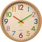 bakbrand Kids Wall Clock Silent Non-Ticking Colorful Childrens Clock Round by BAKBRAND