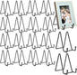 18 pcs 4.5in Plate Stands for Display, Metal Plate Holders Display Stands Can by 24ozRibbedGlassCup