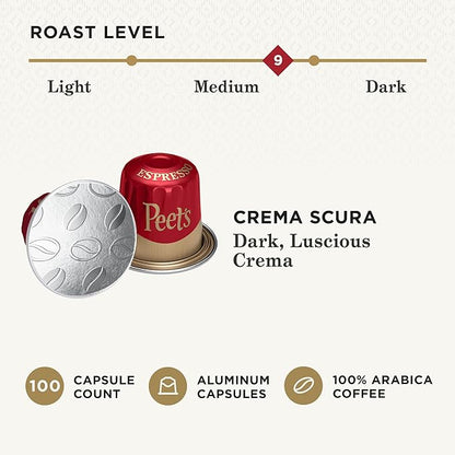 Peet's Coffee, Medium Roast Espresso Capsules, Compatible - Image 3
