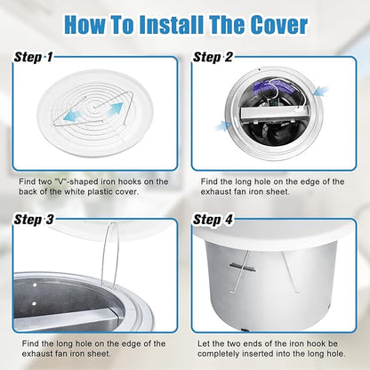 HTONG Innovation V2262-50 7 Inch Bathroom Exhaust Fan, 50 CFM Ceiling Exhaust - Image 7