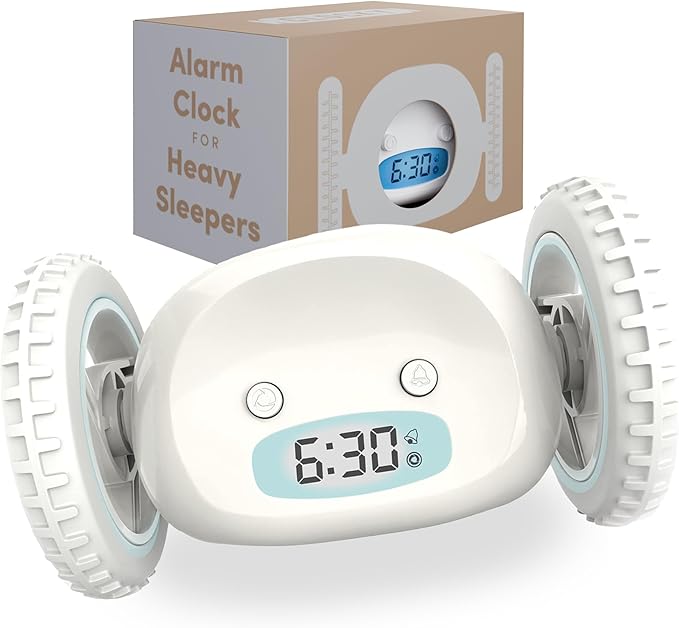 CLOCKY Alarm Clock on Wheels – Loud Rolling Alarm Clock by Clocky