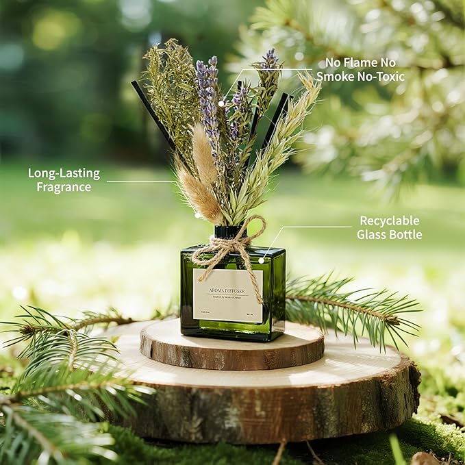 Reed Diffuser, 6.09 oz French Juniper Lavender Scent Diffuser - Image 3