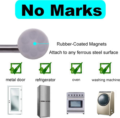 YYST Type A 39.5" Magnetic Curtain Cafe Sash Rod to Fit French Door, Panel Door,NO Marks (White-1)