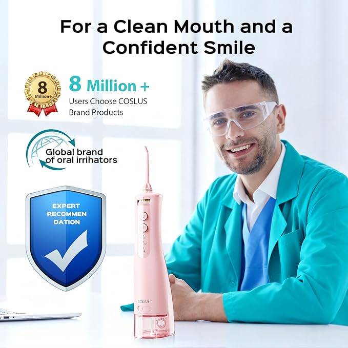 COSLUS Portable Water Flosser for Teeth: 10 Pressure Settings Professional - Image 4