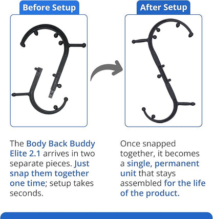 Body Back Buddy Elite Trigger Point Massage Tool, Neck and Back Massager - Image 4