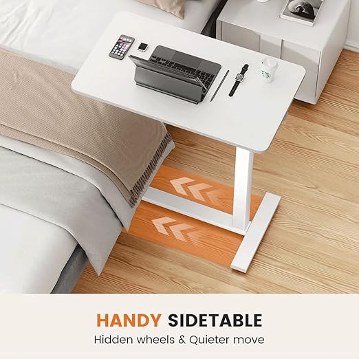 Mobile Bed Laptop Desk with Lockable Wheels and Height Adjustment Function - Image 7