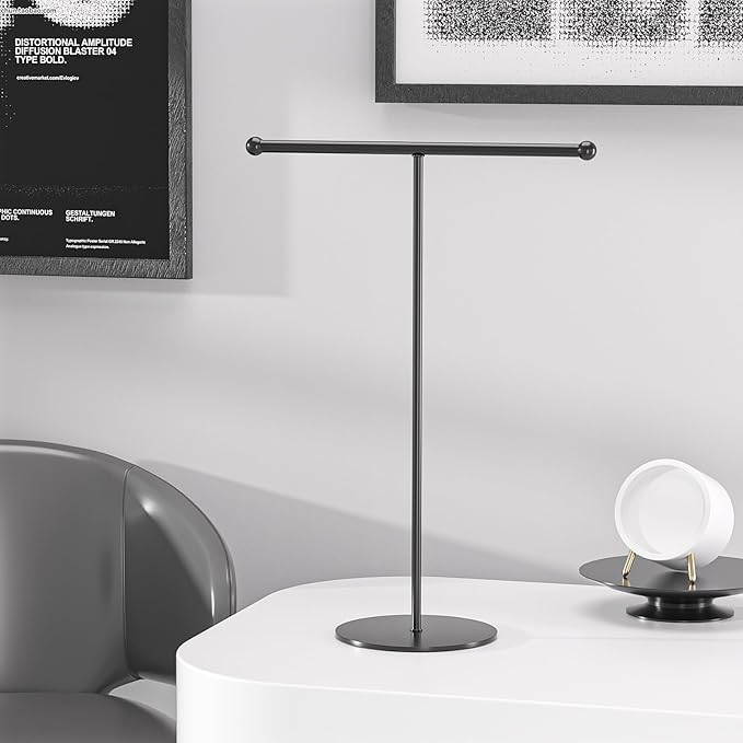 Justsoso Metal T-Bar Necklace Holder Stand, Necklace Hanging Display Stand - Image 4