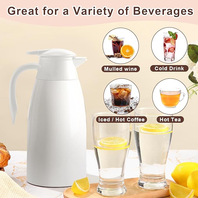 Norme 2 Pcs Thermal Coffee Carafe Insulated Stainless Steel Coffee Carafe - Image 4