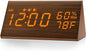 JALL Digital Alarm Clock, with Wooden Electronic LED Time Display, 3 Alarm by JALL