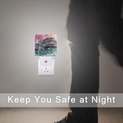 Smoaffly Color Pink Fluorite Crystal Stone Night Light Plug-in LED Nightlights - Image 7