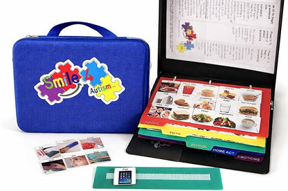 Visual Communication Book with Case, 162 ASD Photo Picture Cards: Autism by Smile4Autism