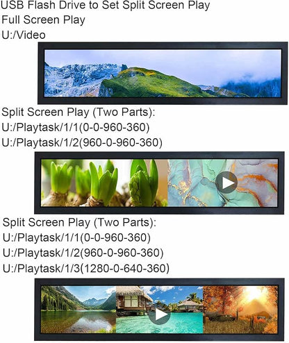 VSDISPLAY 28'' Advertising LCD Monitor 1920x360 IPS Stretched Bar Screen - Image 8