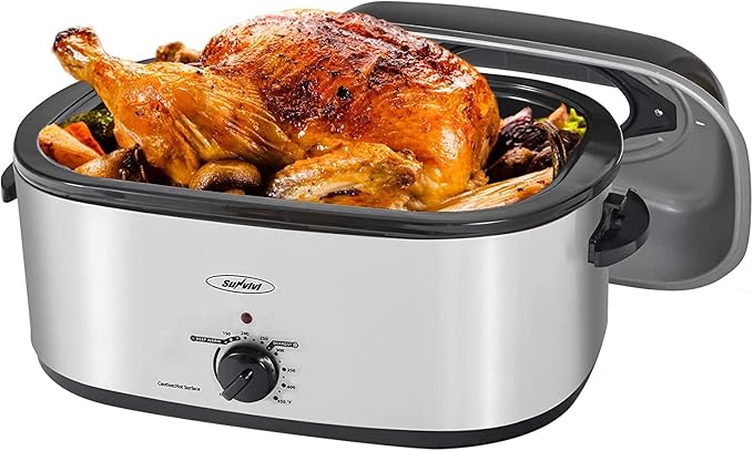 Sunvivi 26lb 22-Quart Roaster Oven, Electric Roaster Oven by WeGetLife
