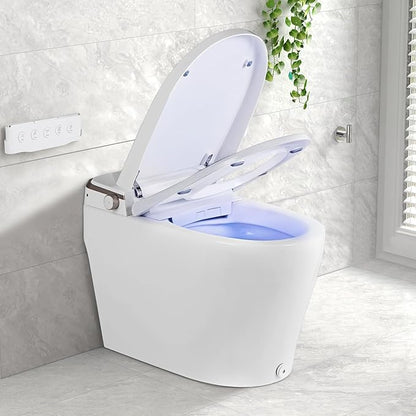 Giantex Smart Toilet with Bidet Built In, Night Light, Auto Open/Close - Image 8