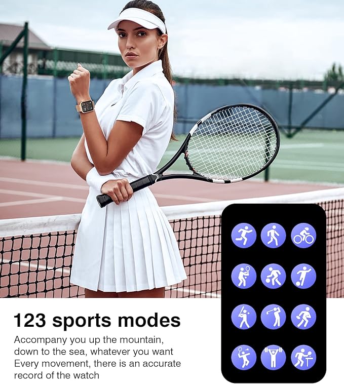 EarlySincere Smart Watches for Women Blood Pressure, 1.9" HD Full Touch Screen - Image 6