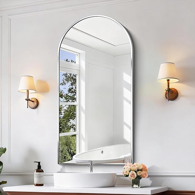 CIRCUMI Arched Wall Mirror, Metal Frame, Large Size - Image 2