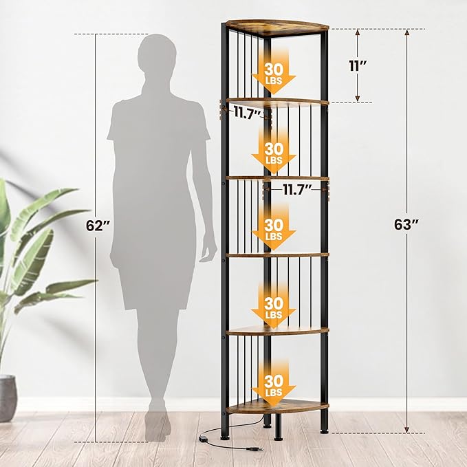MonaSixy 6 Tier Corner Shelf - Image 2