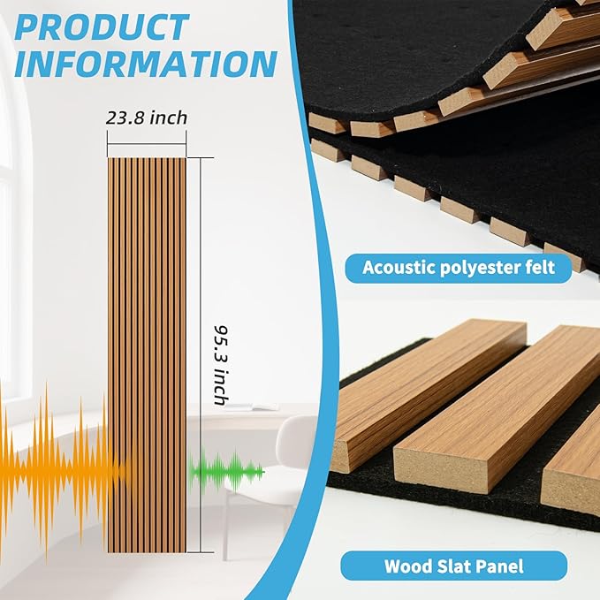 Art3d 2-Pack Acoustic Wood Slat Wall Panel - Image 7