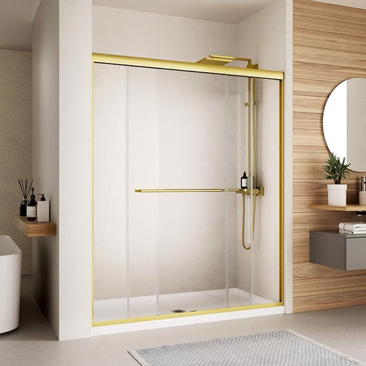 Shower Door, 44-48" W x 70" H Semi-Frameless Double Sliding Glass Shower Door by RoyalGuard