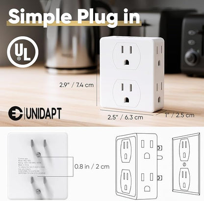 Multi Plug Outlet Splitter, Unidapt Multiple Outlets Extender Adapter - Image 5