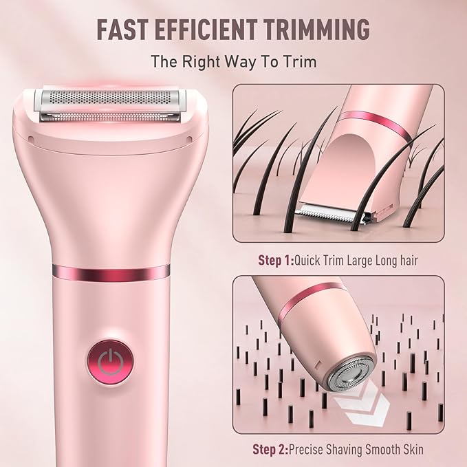 Crolanli Bikini Trimmer for Women, 3-in-1 Electric Razors for Women, IPX7 - Image 3