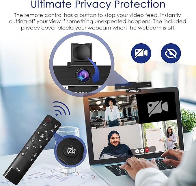 NexiGo Zoom Certified, N950P 4K Zoomable Webcam, RF Remote, Sony_Starvis Sensor - Image 8