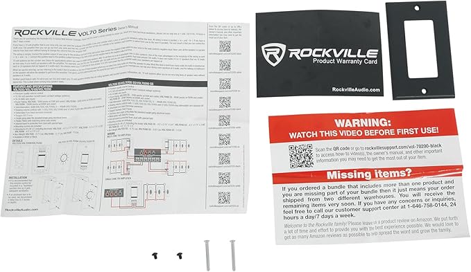 Rockville VOL70200 Black 200W 70V Volume Control Zone Controller, Single Gang - Image 9