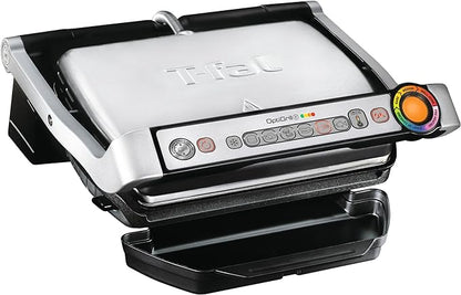 T-Fal OptiGrill Stainless Steel Electric Grill, 4 Servings, 6 Automatic Cooking by T-falbrand