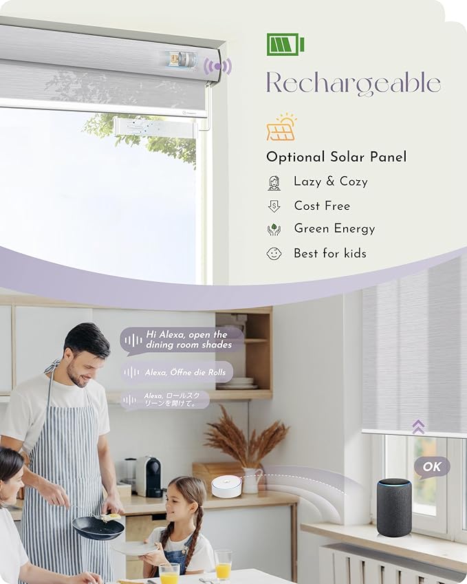 Graywind Motorized Silky Light Filtering Shades Compatible - Image 3