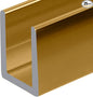 Brixwell SDCD38BGA-CCP72-XCP25 Brite Gold Anodized 3/8" Fixed Panel Shower Door by Brixwell