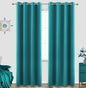 KOUFALL Teal Curtains 96 Inches Long by KOUFALL