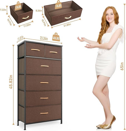 Mifuro Tall Dresser for Bedroom, Vertical Storage Organizer Tower - Image 3