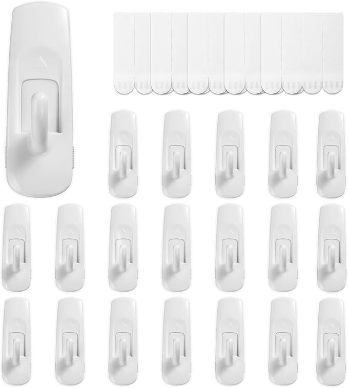 20 Large Hooks+28 Removable Strips, Heavy Duty by MOVELYST