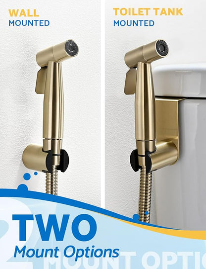 Gold Handheld Bidet Sprayer for Toilet, BRITULIF Jet Sprayer for Toilet Muslim - Image 3