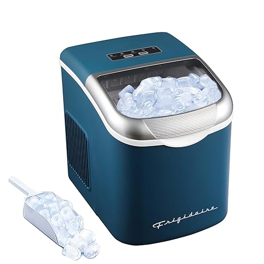 FRIGIDAIRE Retro Compact Ice Maker Machine, Bullet Ice, 26 lb per Day by Frigidaire