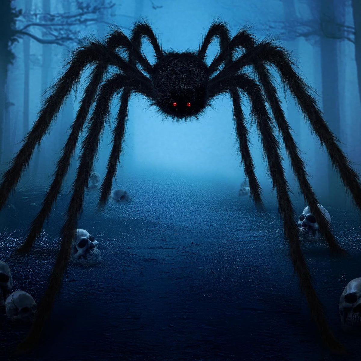 15FT Halloween Giant Spider Outdoor Decorations - Scary Large Spider Props